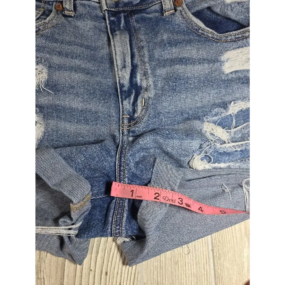 American Eagle Distressed Mom Short Jean Shorts Womens Size 6